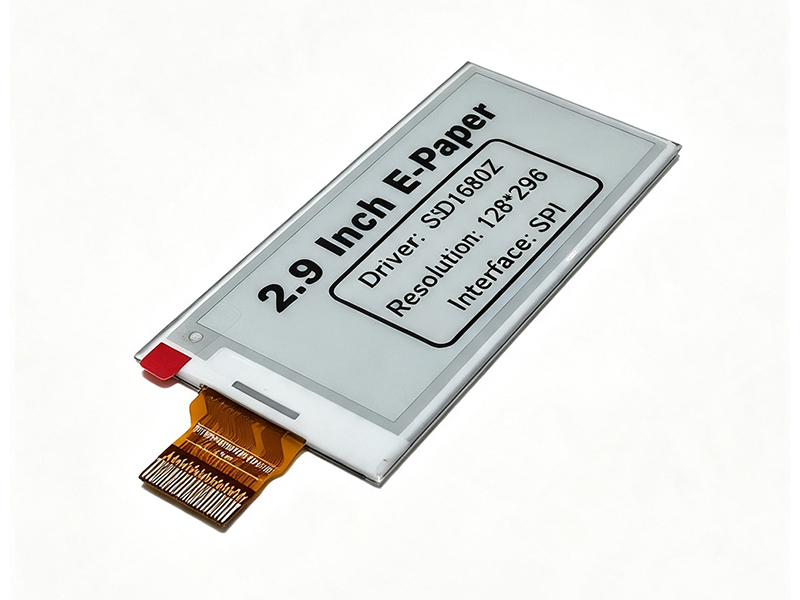 2.9-inch E-paper display screen (black+white) 296x128 Auxiliary View
