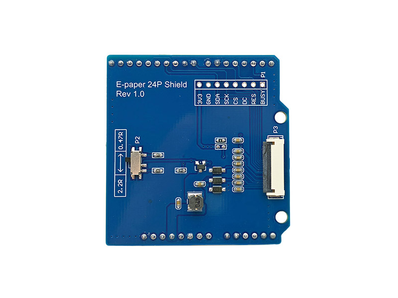 E-paper 24P Shield works with Arduino